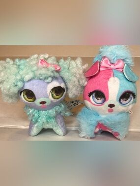 Spin Master Present Pets Minis Plush Lot of 2 Pastel Puppy Dog Stuffed Animals